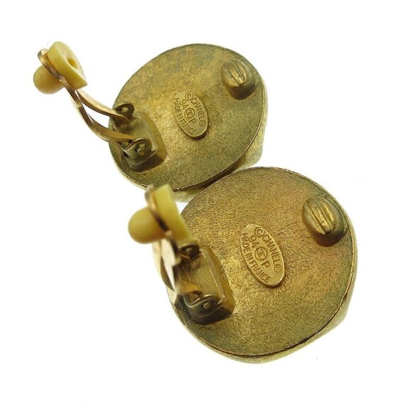 Chanel Button Earrings Black Clip-On - Picture 4 of 4